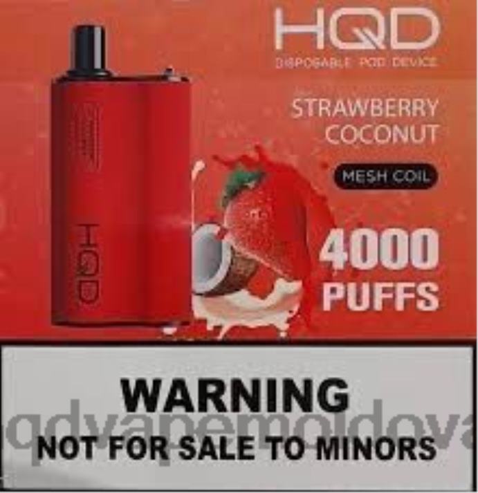 HQD BOX 4000 pufuri nucă de cocos de căpșuni 4864Z112 HQD Vape Chișinău