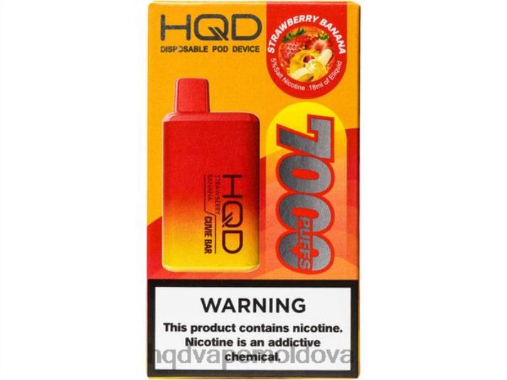 HQD CUVIE BAR de unică folosință banană căpșuni 4864Z253 HQD MD