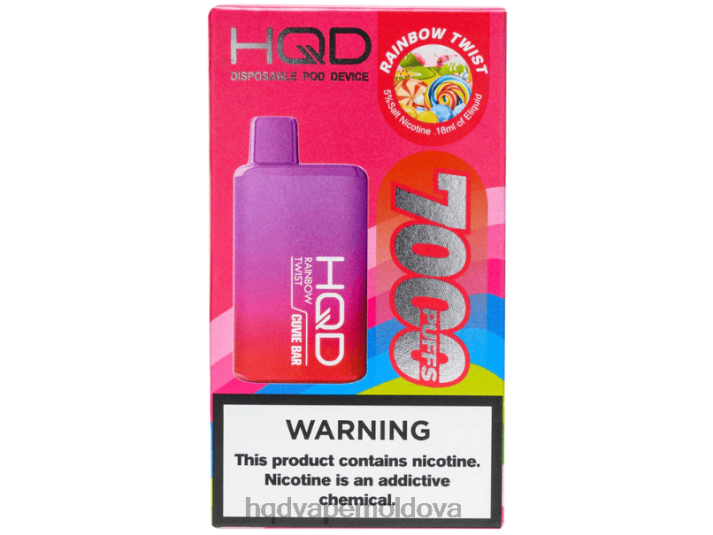 HQD CUVIE BAR de unică folosință răsucire curcubeu 4864Z242 HQD Vape Chișinău