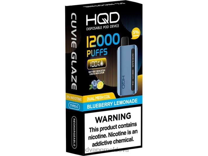 HQD CUVIE GLAZE vapa de unică folosință 12000 limonada de afine 4864Z142 HQD Vape Chișinău