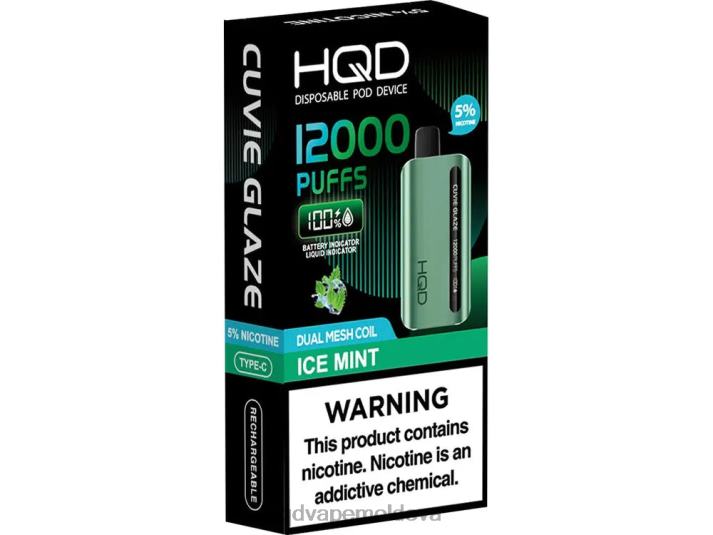 HQD CUVIE GLAZE vapa de unică folosință 12000 menta cu gheata 4864Z200 HQD Disposable Vape