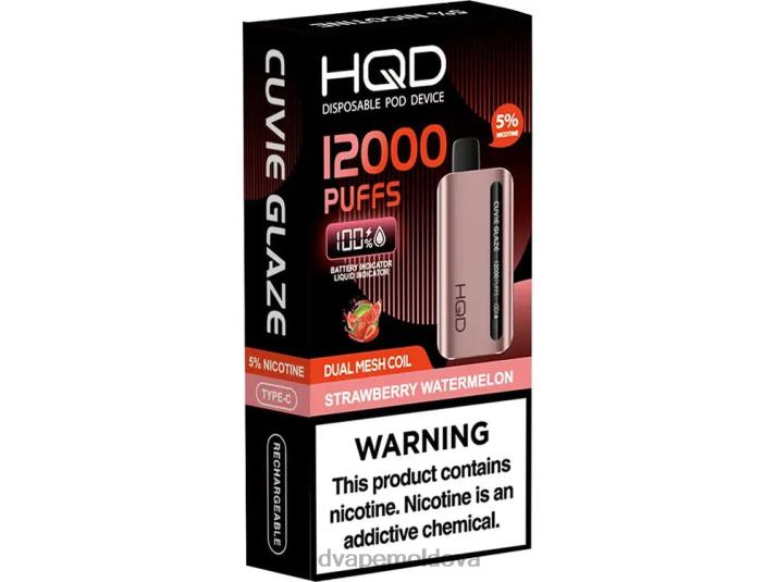 HQD CUVIE GLAZE vapa de unică folosință 12000 pepene verde căpșuni 4864Z261 HQD Vape Moldova