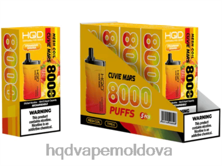 HQD CUVIE MARS de unică folosință banană căpșuni 4864Z255 HQD Aroma
