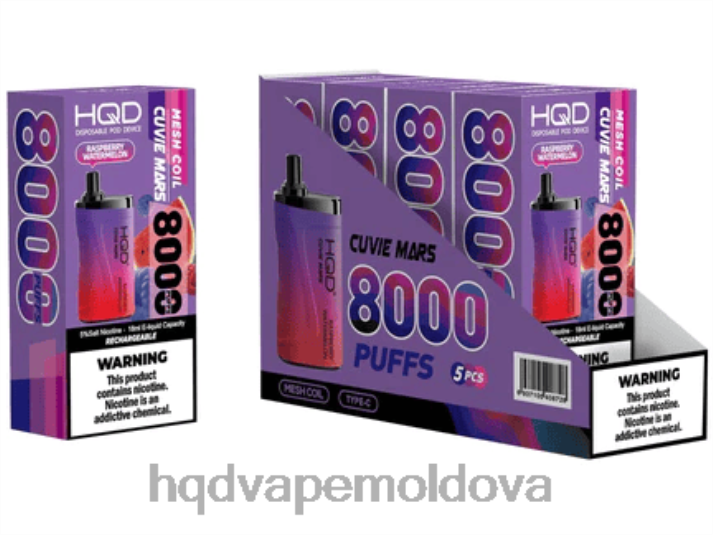 HQD CUVIE MARS de unică folosință pepene verde zmeura 4864Z243 HQD MD