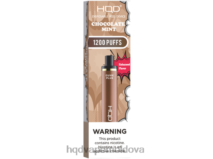 HQD CUVIE PLUS vapa de unică folosință ciocolată mentă 4864Z153 HQD MD