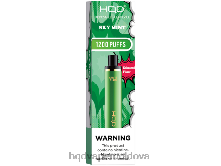 HQD CUVIE PLUS vapa de unică folosință menta cerului 4864Z250 HQD Disposable Vape
