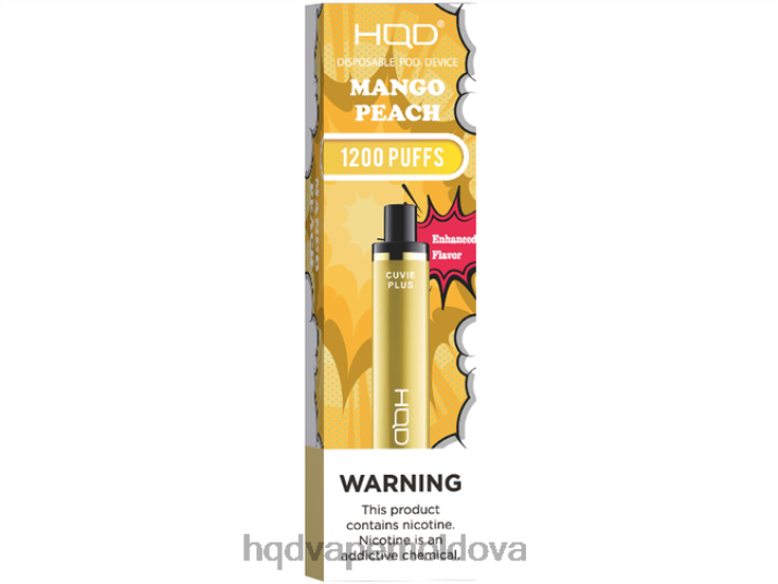 HQD CUVIE PLUS vapa de unică folosință piersic mango 4864Z217 Best HQD Flavors