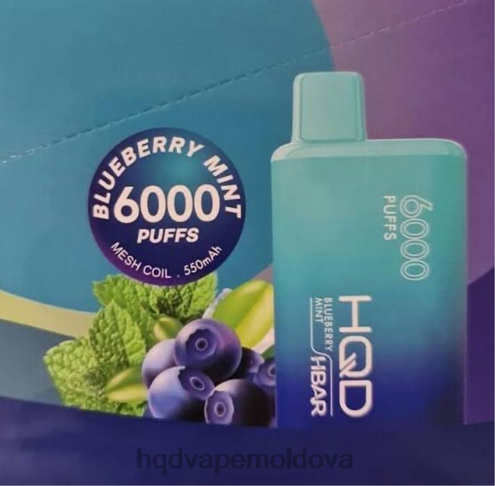HQD HBAR 6000 pufuri mentă de afine 4864Z51 HQD Vape Moldova