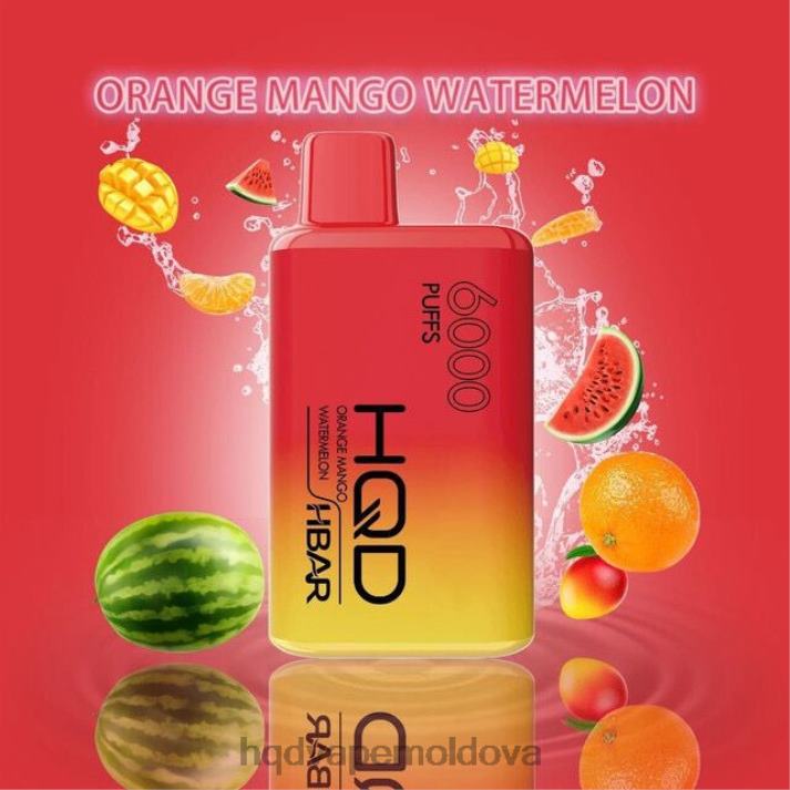 HQD HBAR 6000 pufuri portocaliu mango pepene verde 4864Z54 HQD Vape Store