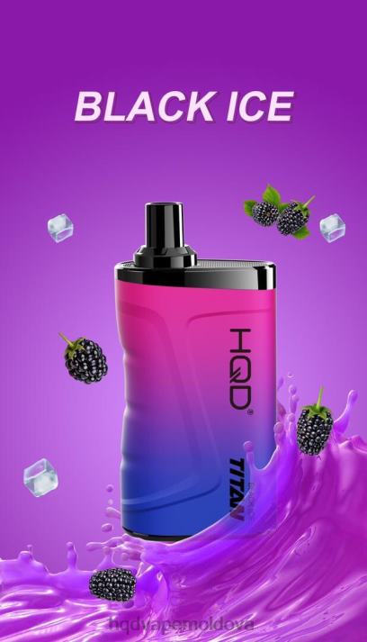 HQD TITAN 7000 pufuri gheață neagră 4864Z14 HQD Vape Store